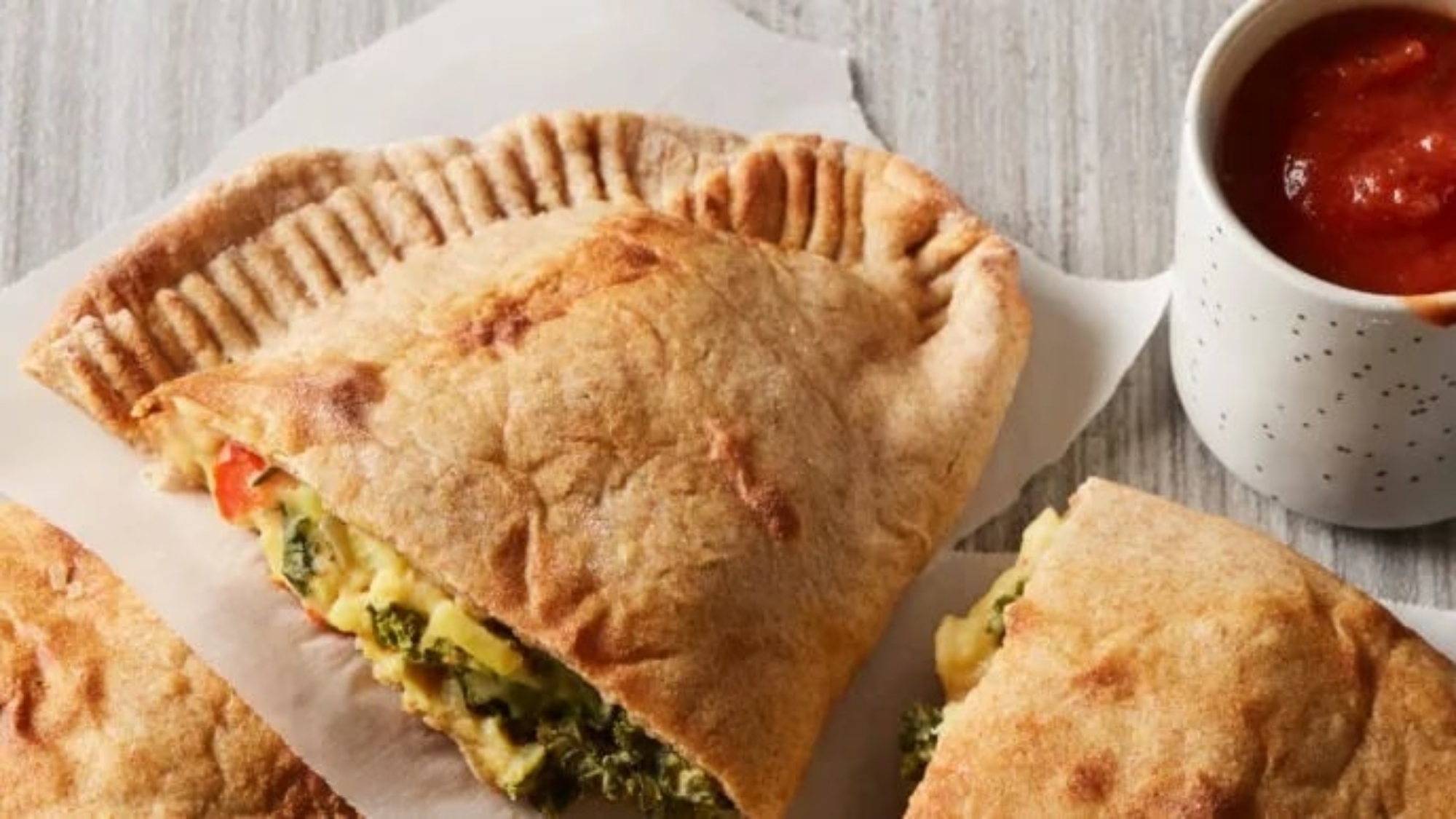 Air-Fryer Sweet Potato and Kale Calzones
