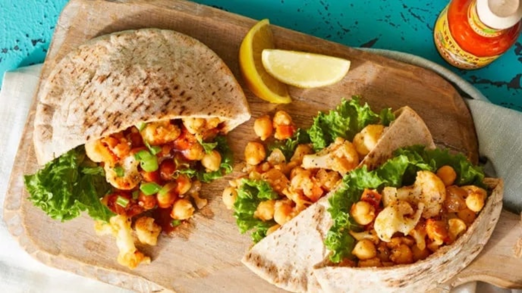 Buffalo Cauliflower Pita Pockets