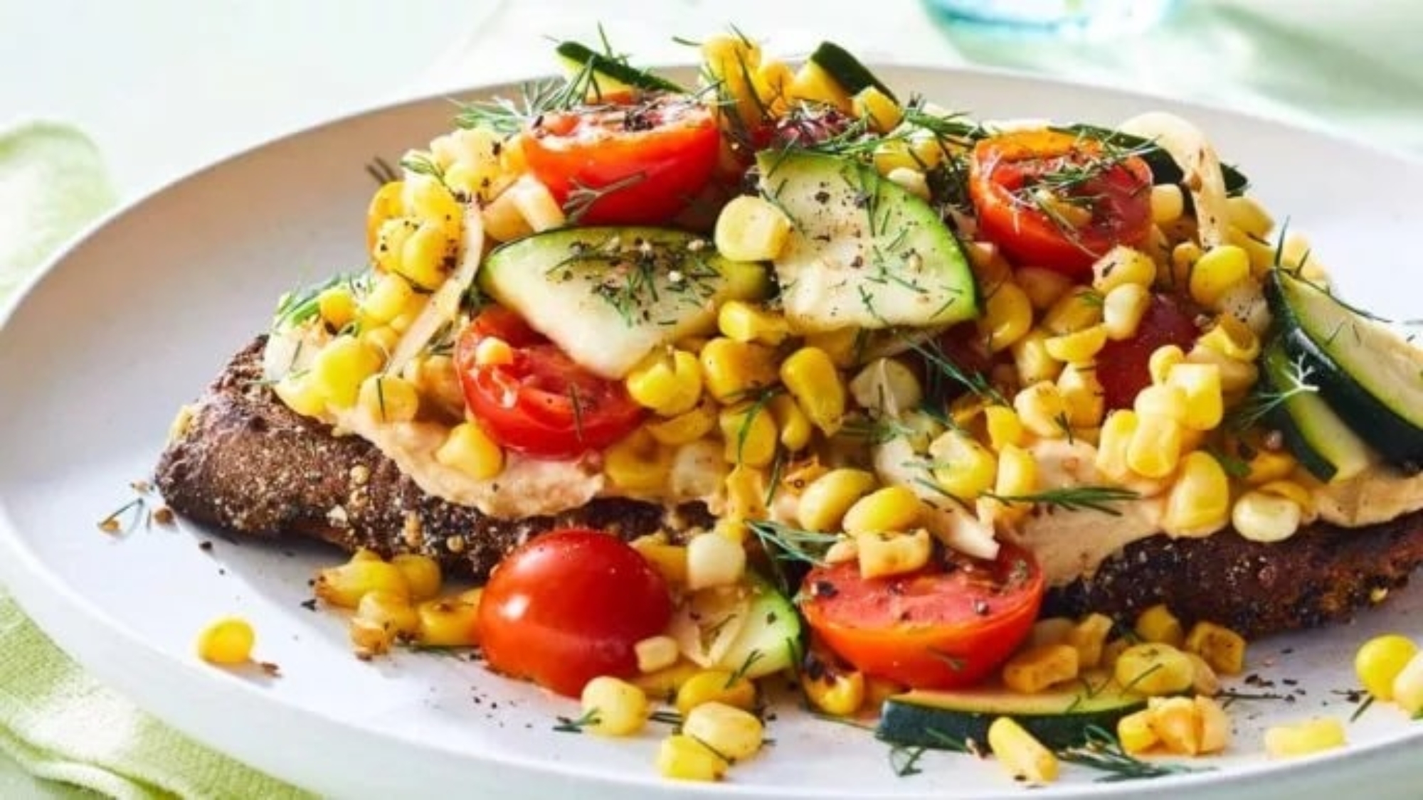 Dilled Veggie Toasts