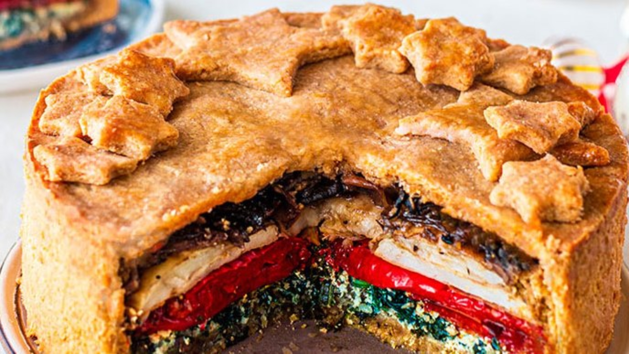 Festive Vegan Vegetable Pie