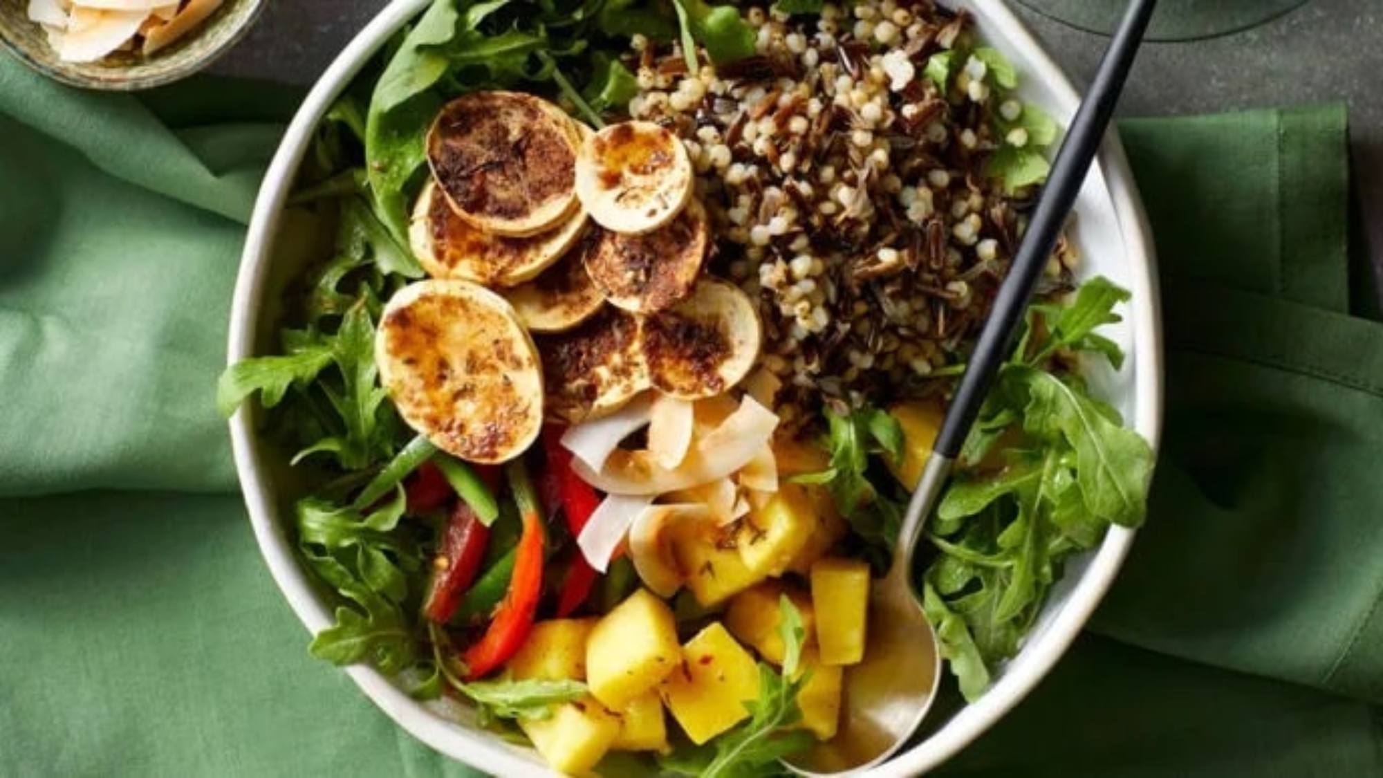 Jerk Grain Bowls With Air Fried Plantain Chips