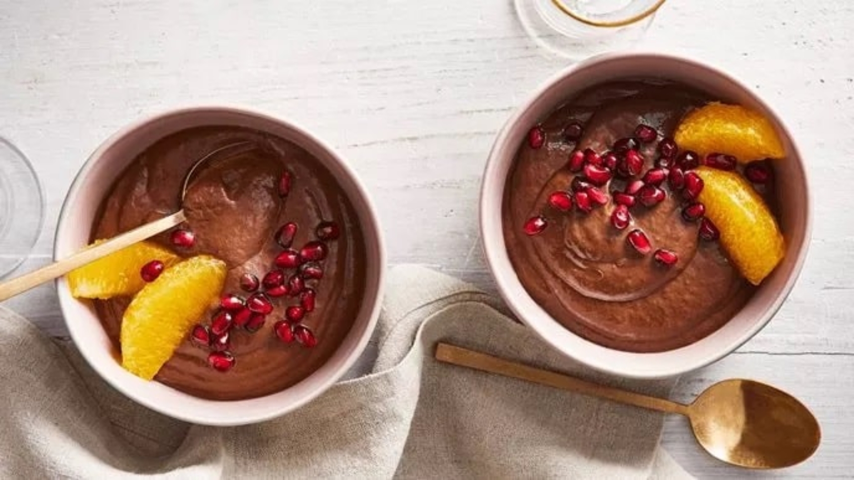 Jeweled Avocado-Chocolate Pudding
