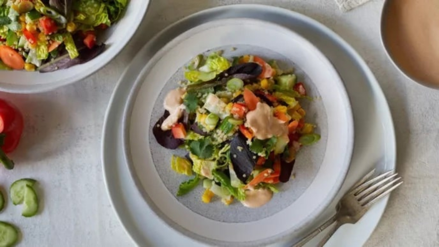 Quinoa Salad With Creamy Salsa Dressing