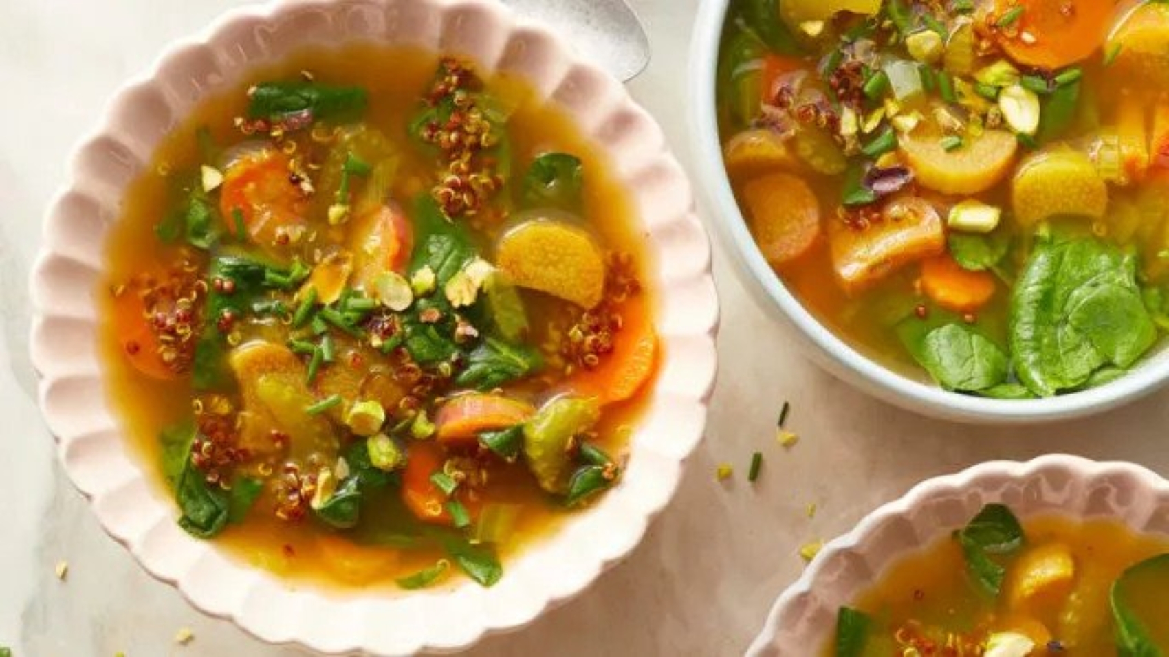 Rhubarb And Red Quinoa Soup