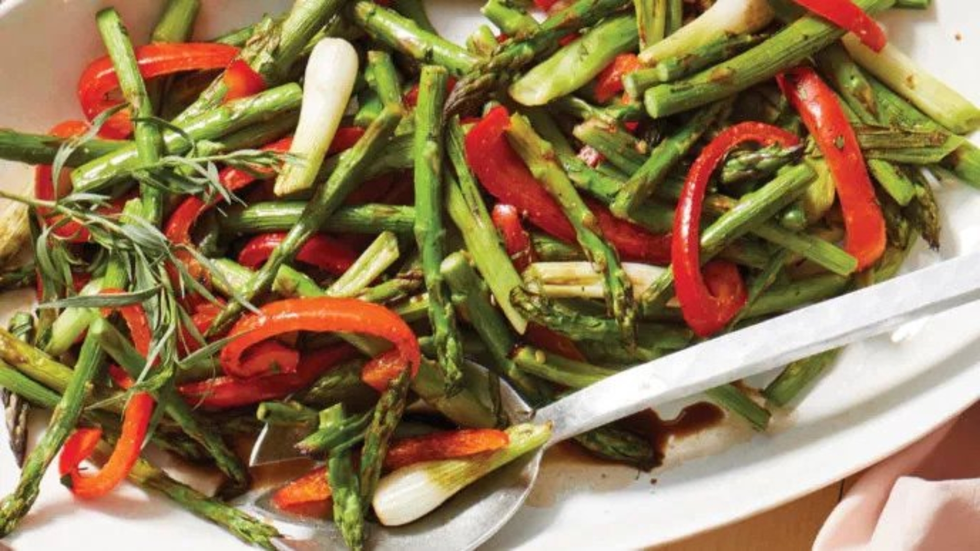 Roasted Asparagus With Tarragon And Balsamic