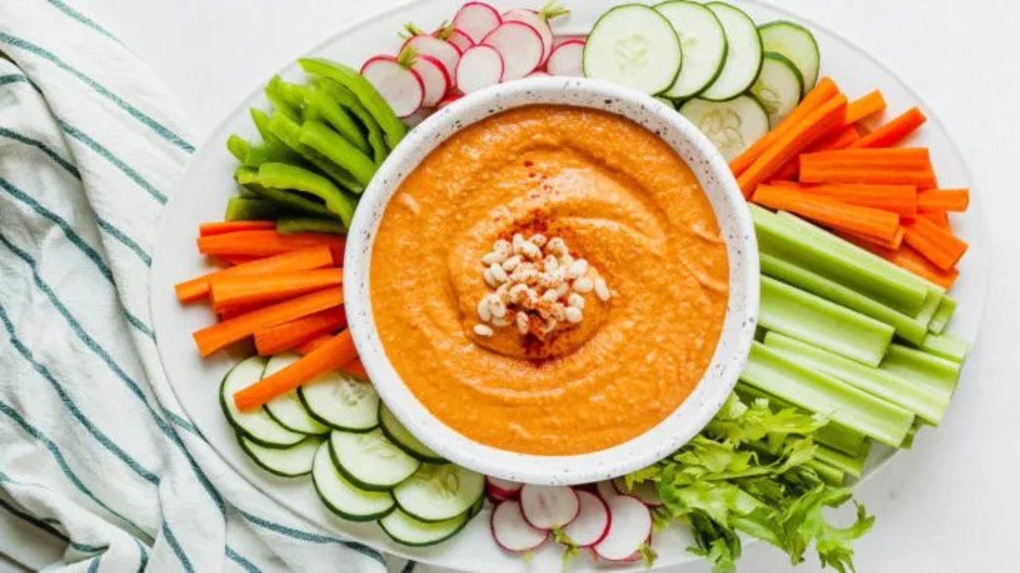 Sonoran Desert Tepary Bean and Roasted Red Pepper Hummus