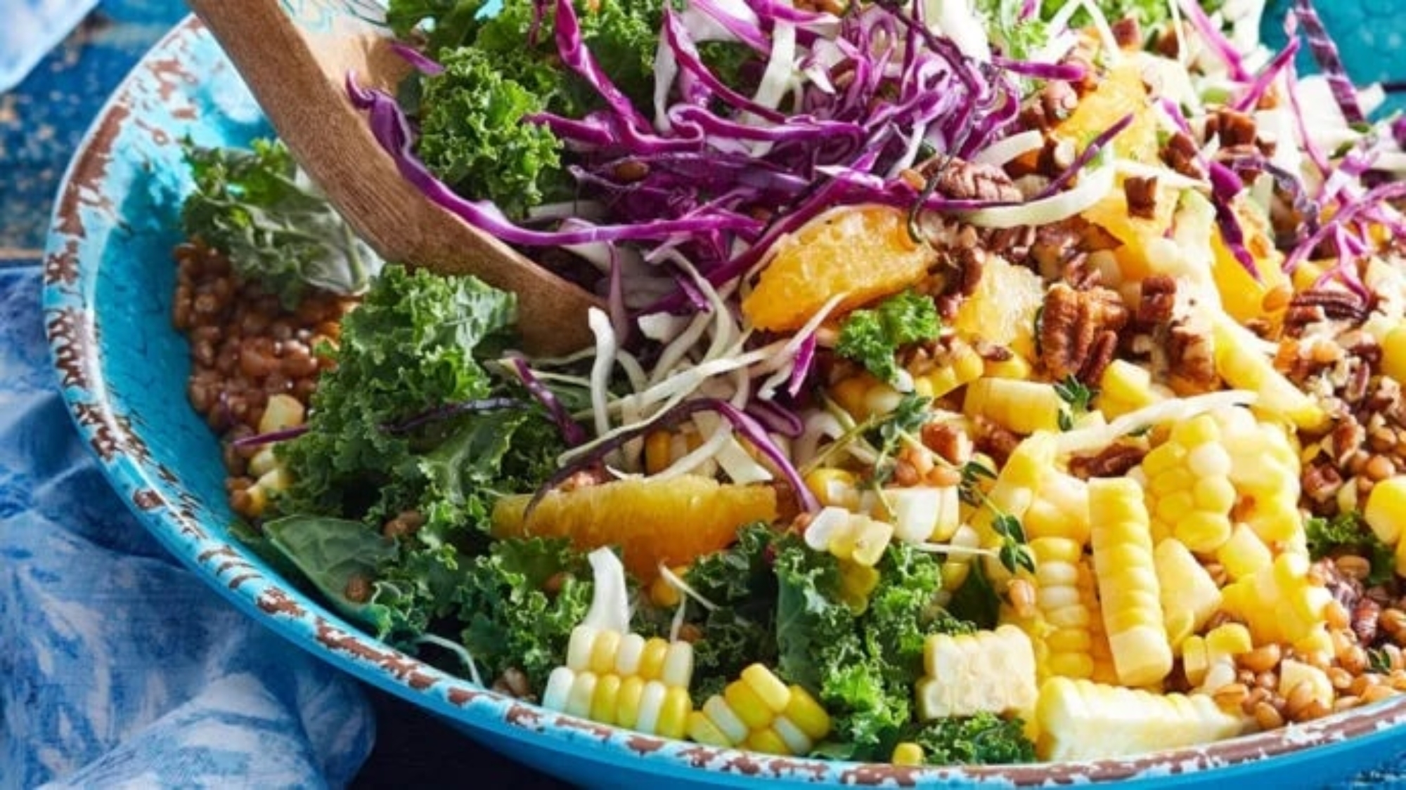 Summer Corn And Wheat Berry Slaw